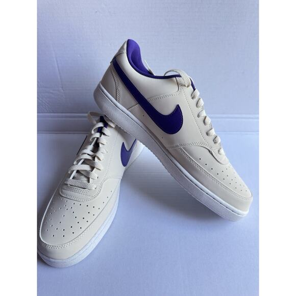 Nike Vision Lo Mens Size 12 Athletic Sneakers Shoes Cream Purple HM9429 100 - Picture 6 of 8
